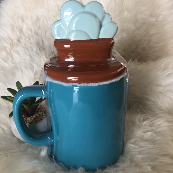 🪴KEEP CALM & PLANT ON 🩵Lrg RAE DUNN MUG JAR w/Lid🪴 - Picture 2 of 3